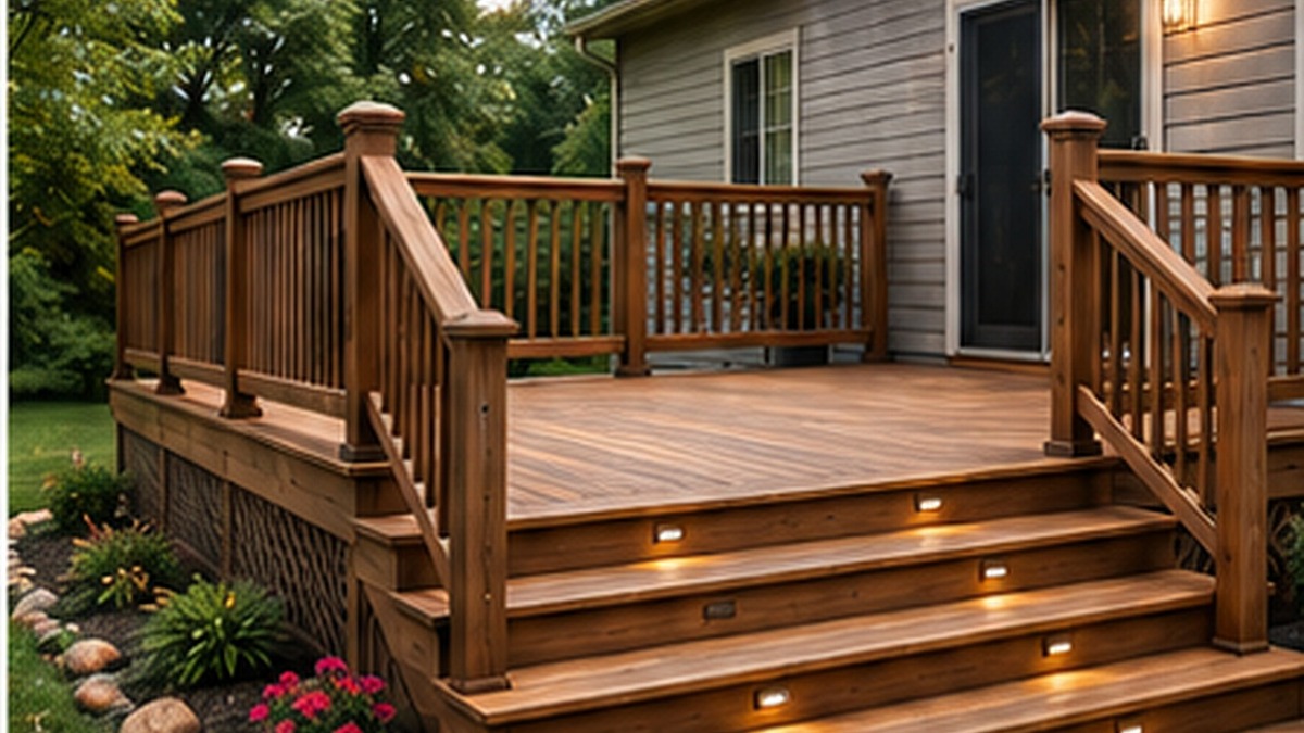 Existing wood deck ready for rehabilitation